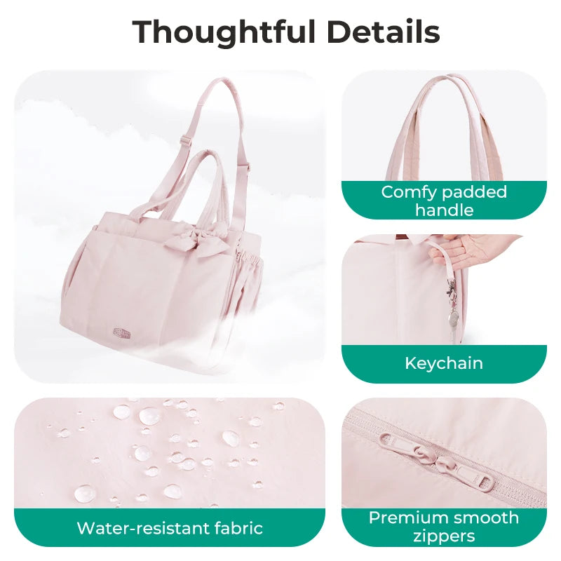 Grand sac fourre-tout grande capacité BAGSMART pour femmes, sac à main polyvalent pour les trajets quotidiens, sacoche bandoulière avec plusieurs poches, sac de sport