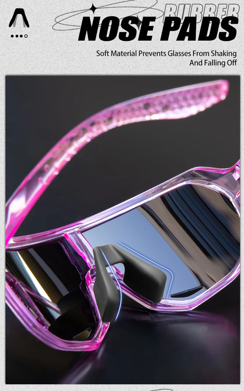 SCVCN Lunettes de soleil photochromiques d'extérieur, lunettes de cyclisme pour hommes, lunettes de vélo pour femmes, VTT, vélo de route, lunettes de cyclisme UV400