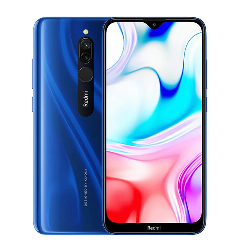 Global Firmware Xiaomi Redmi 8 Smartphone Dual SIM-Karte 12MP+2MP+8MP 6.22-Zoll-Bildschirm Snapdragon 439 Octa-Core 4G LTE Gebrauchtes Telefon