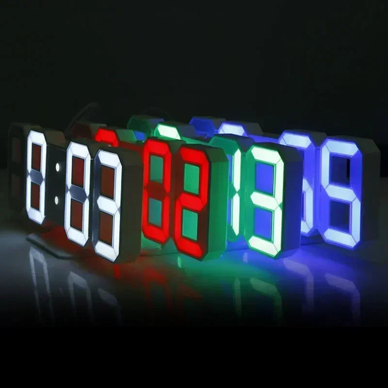 Produkte kaufen Uhr 3D LED Digital Wecker Wanduhr Zeit/Datum/Temperatur für Zuhause/Küche/Büro Uhren Deko Garten