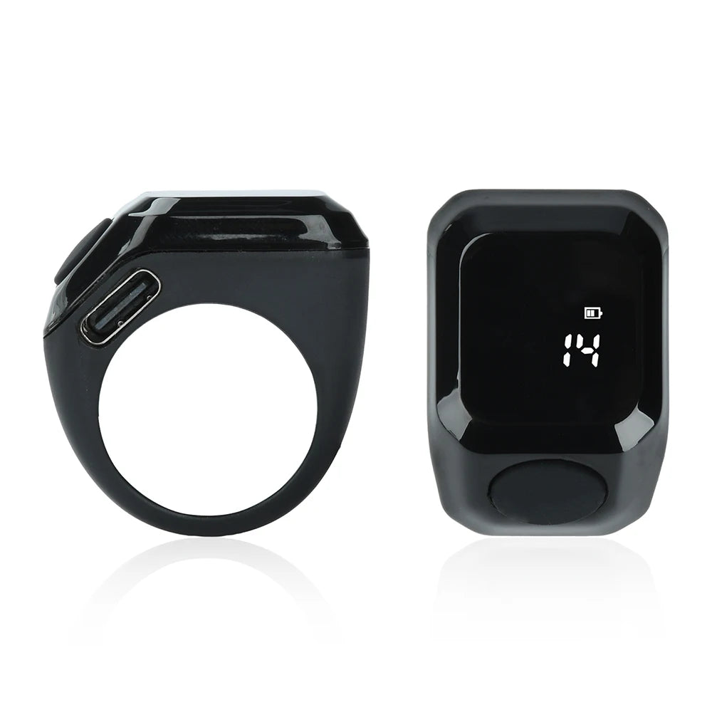 Tragbarer Bluetooth Zählordner Zeiterinnerung Digitalanzeige Zähler Smart APP Ringzähler Tragbarer Tasbih Zikr Ring Misbah