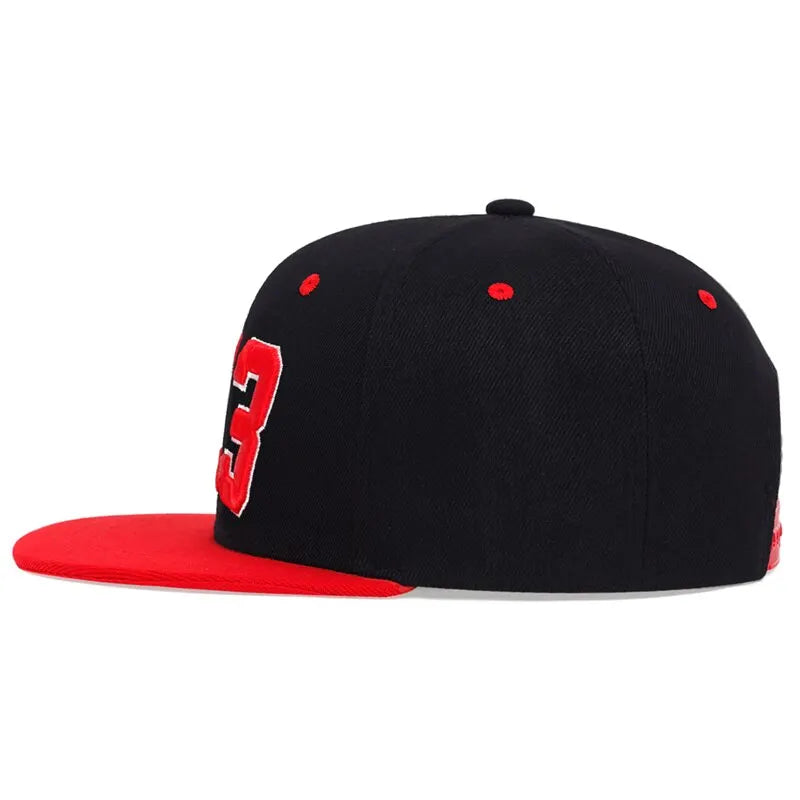 Casquettes de baseball décontractées réglables unisexe 23 broderies hip-hop chapeaux de soleil d'extérieur