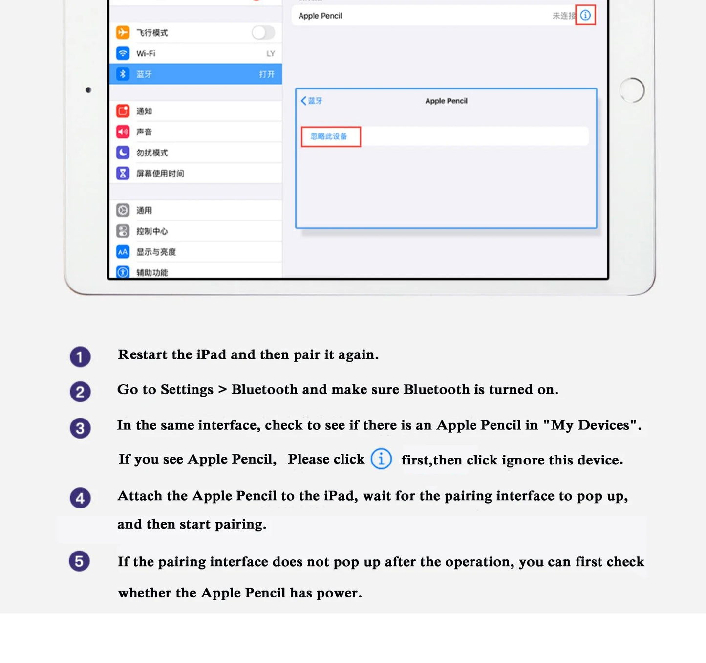 Nouveau Pour Apple Pencil Pro 1ère 2ème génération Stylet USB-C Stylo tactile pour tablette iOS avec affichage de puissance pour iPad 10 A16 air 3-6 M2 Pro M4 mini