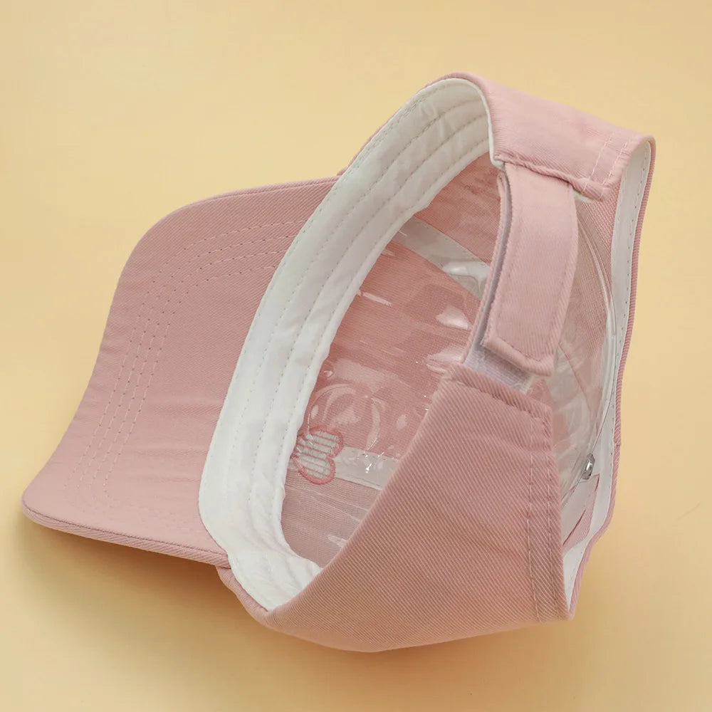 Casquettes de Baseball pour Enfants Garçons Filles Chapeau de Soleil Cœur Creux Amour Chapeaux à Queue de Cheval Haute Casquettes de Baseball Réglables pour Enfants de 4 à 12 Ans