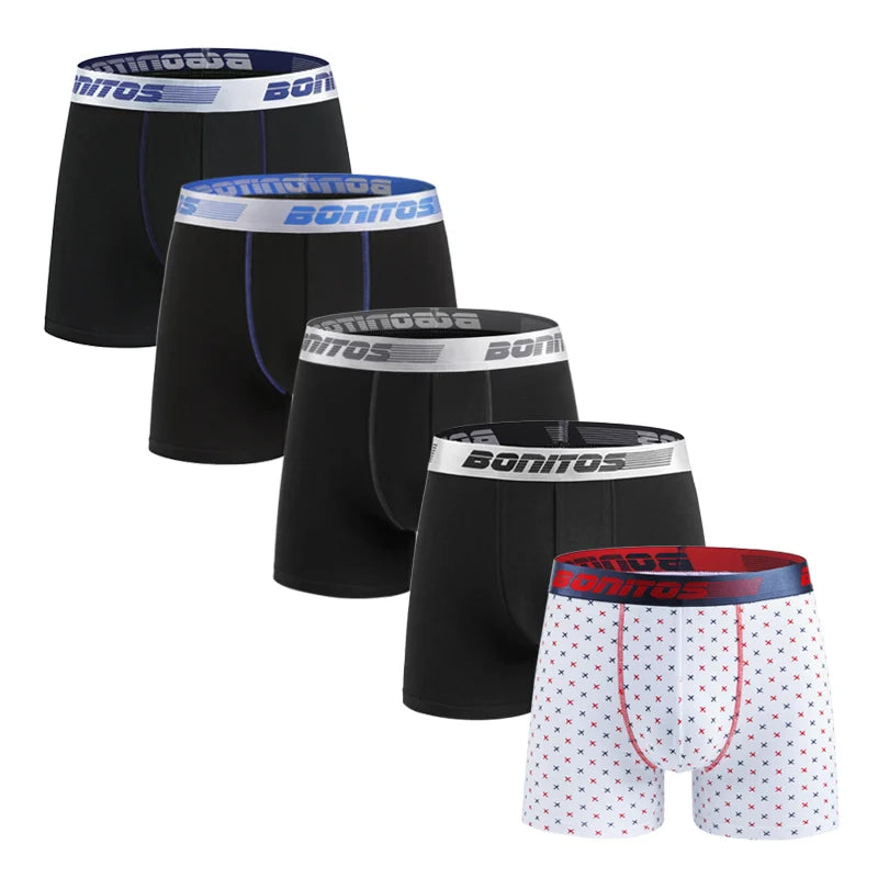 5 Stück Herren Slips Baumwolle Boxer Sexy Herren Boxershorts Unterwäsche Shorts Lose Herren Boxershorts Set Familienunterwäsche Marken