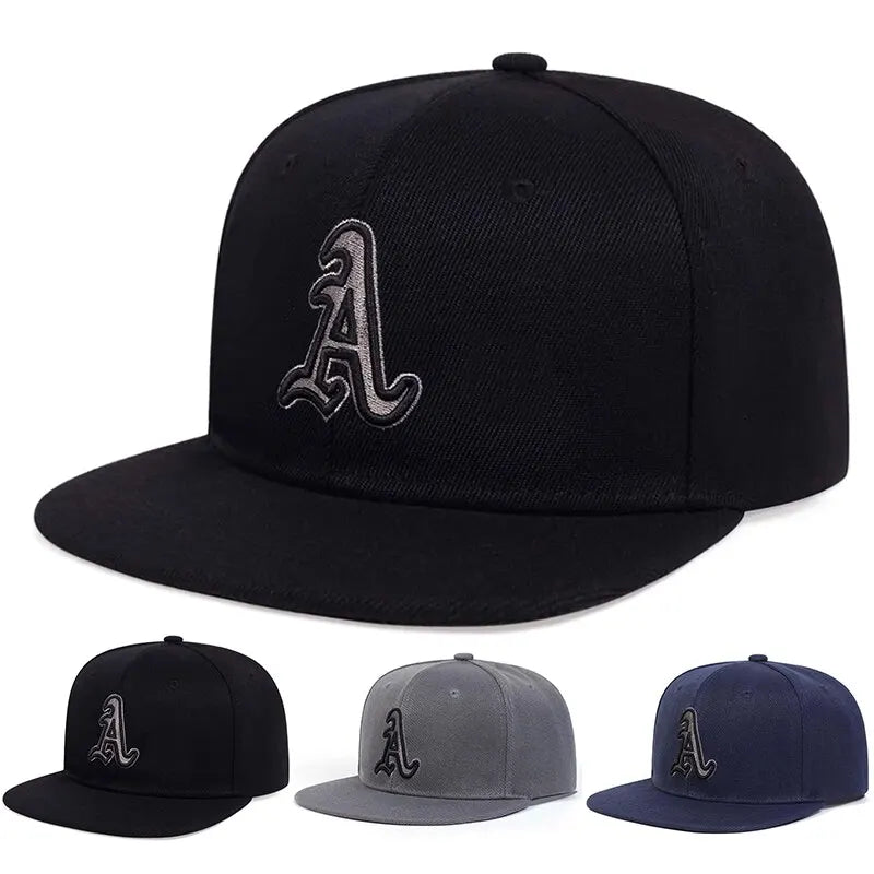 Chapeaux hip-hop brodés de l'alphabet gothique unisexe, casquettes de baseball décontractées réglables, chapeau de soleil