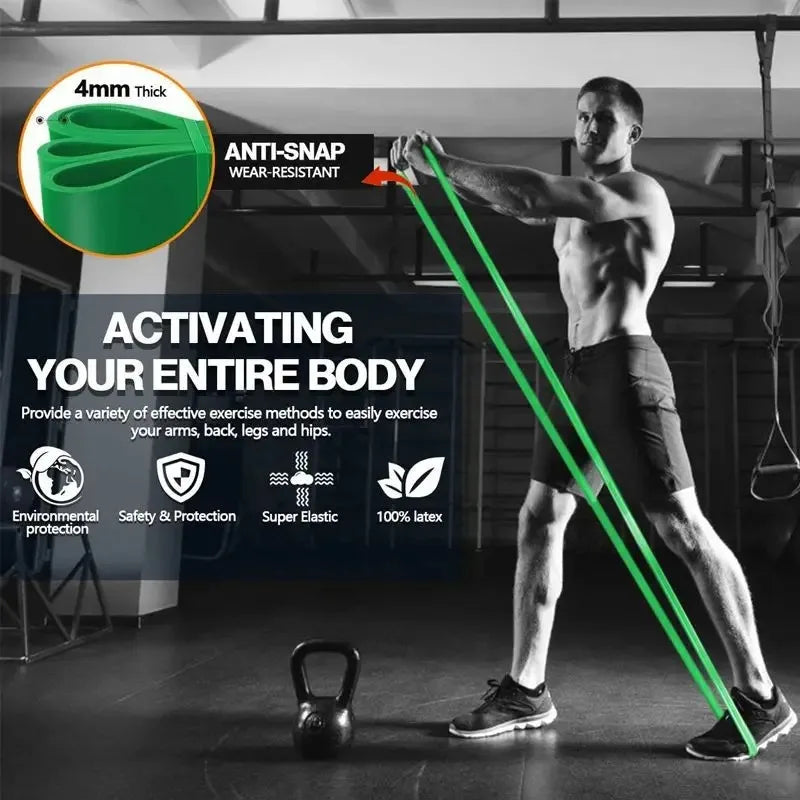 Unisex Fitnessband Klimmzug-Gummibänder Widerstandsschlaufen Energie-Set Heim-Fitnessstudio-Workout Expander Stärkung Training
