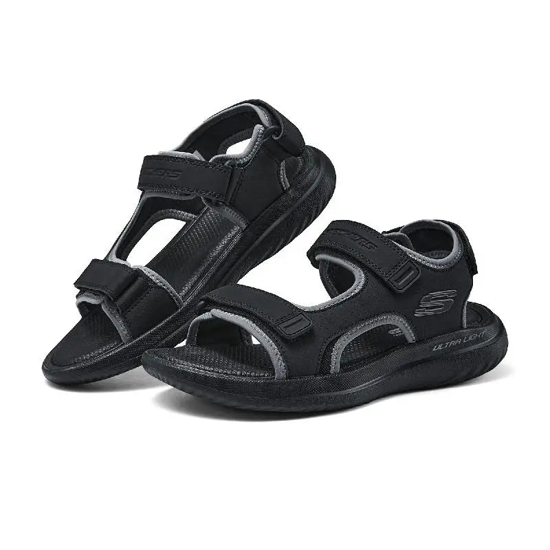 Skechers Men's Casual Comfortable Sports Sandals Beach Shoes Bathroom Sandals Casual Slippers 232893-Bbk