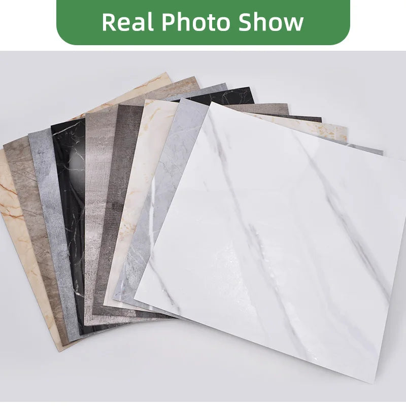 20 Stück PVC-Imitat Marmor-Bodenaufkleber Selbstklebende Wandaufkleber Wasserdichte Badezimmerdekorations-Abziehbilder 30*30cm