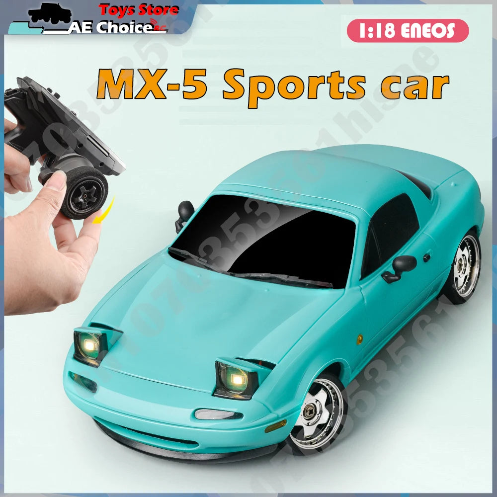 LDRC LD1804 RC Drift Car 1/18 Mazda Mx5 2.4G 2WD ESP Gyroscope LED Lights Full Scale Controlled Model Children Car Toys Gifts