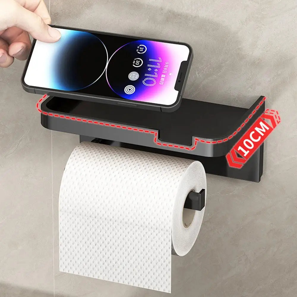 Bathroom Tissue Box Shelf Storage Household Storage Bathroom Toilet Paper Rack Toilet Organizer No-Drill Wall-Mounted Tissue Box