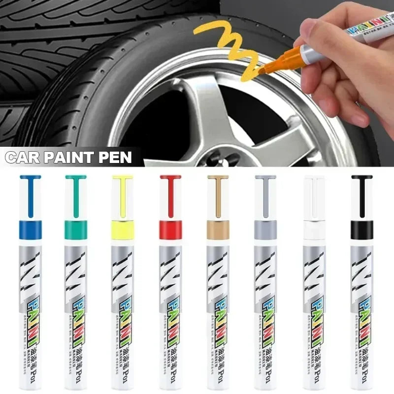 Stylo de retouche pour rayures de voiture, marqueur de peinture étanche, entretien des pneus de voiture, automobile, noir, blanc, rouge, argent