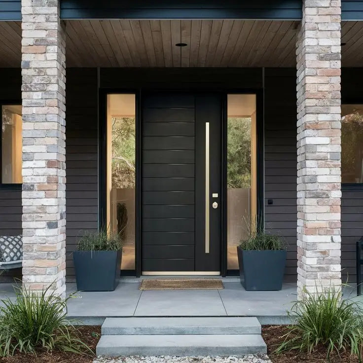 Portes Antivol pour Maison Portes de Sécurité Métalliques Vente en Gros Entrée Porte Principale à Rupture de Pont Thermique en Alliage d'Aluminium Porte Extérieure d'Entrée