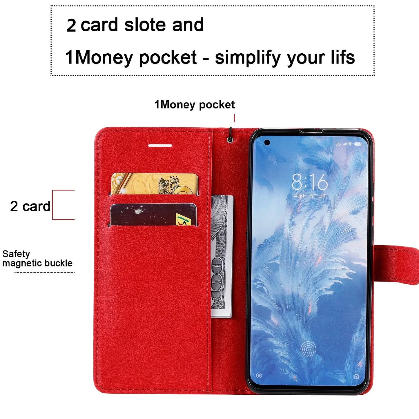 Leder-Brieftaschen-Handyhülle für Samsung Galaxy A13 A14 A15 A16 A17 A23 A24 A25 A26 A33 A35 A55 A56 A73 A04S A05 A06 A07 Flip Cover