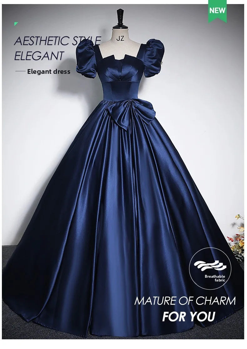 Robe de soirée Printemps/Été 2026, nouvelle collection, robe de princesse amincissante pour femme, idéale pour les spectacles, les présentations, les banquets, les étudiantes et les galas annuels.