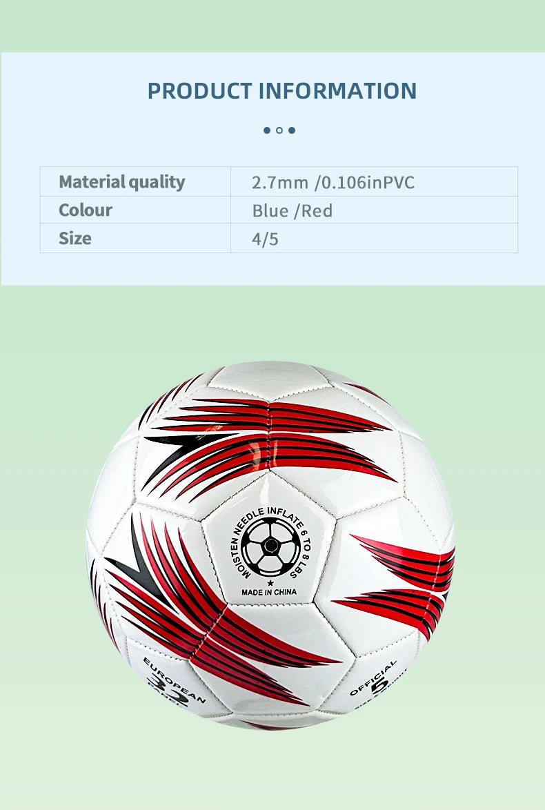 1 Fußball, verschleißfest, weich, für Training und Wettkampf, Größe 4,5