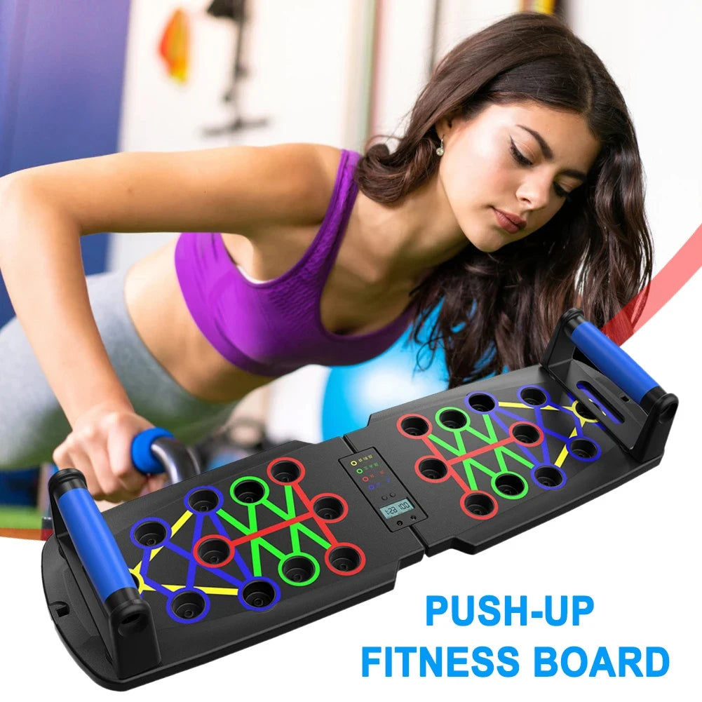 NW Smart Automatic Count Push Up Board Foldable Multi Push up Stand with Body Sensor Counter Core Strength Muscle Stable Home