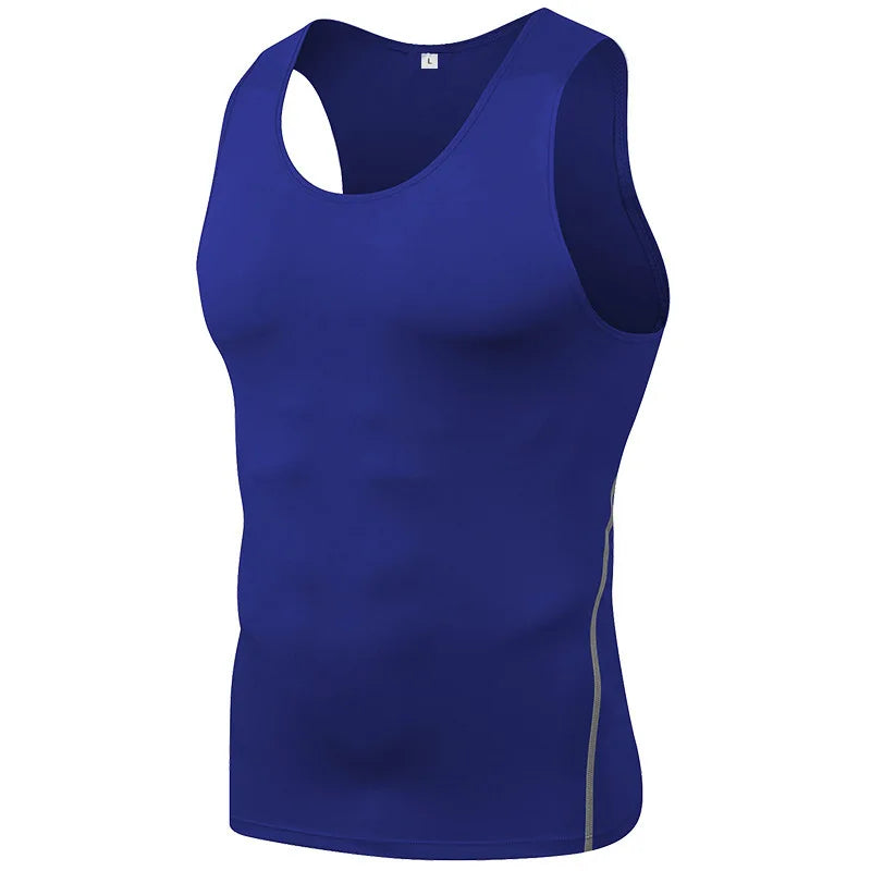 Herren Kompressionsshirt Ärmelloses Tanktop Herren Schnelltrocknend Workout Fitness Gym Baselayer Unterhemd Bodybuilding Laufweste