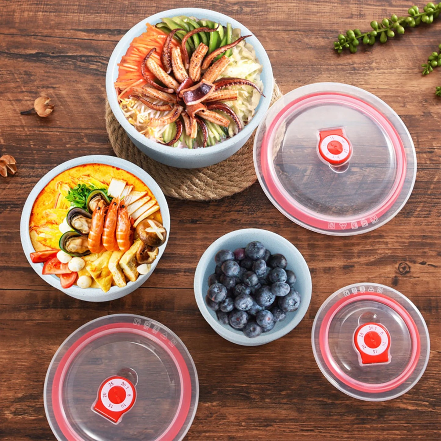 3 boîtes de conservation alimentaire Bento avec couvercle, boîtes de conservation micro-ondes pour cuisine, préparation de repas à emporter