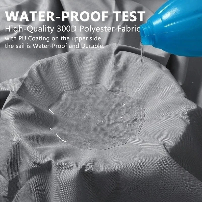 Sonnensegel für den Außenbereich, 300D Polyester, wasserdicht, UV-beständig, für Terrasse, Carport, Garten usw.