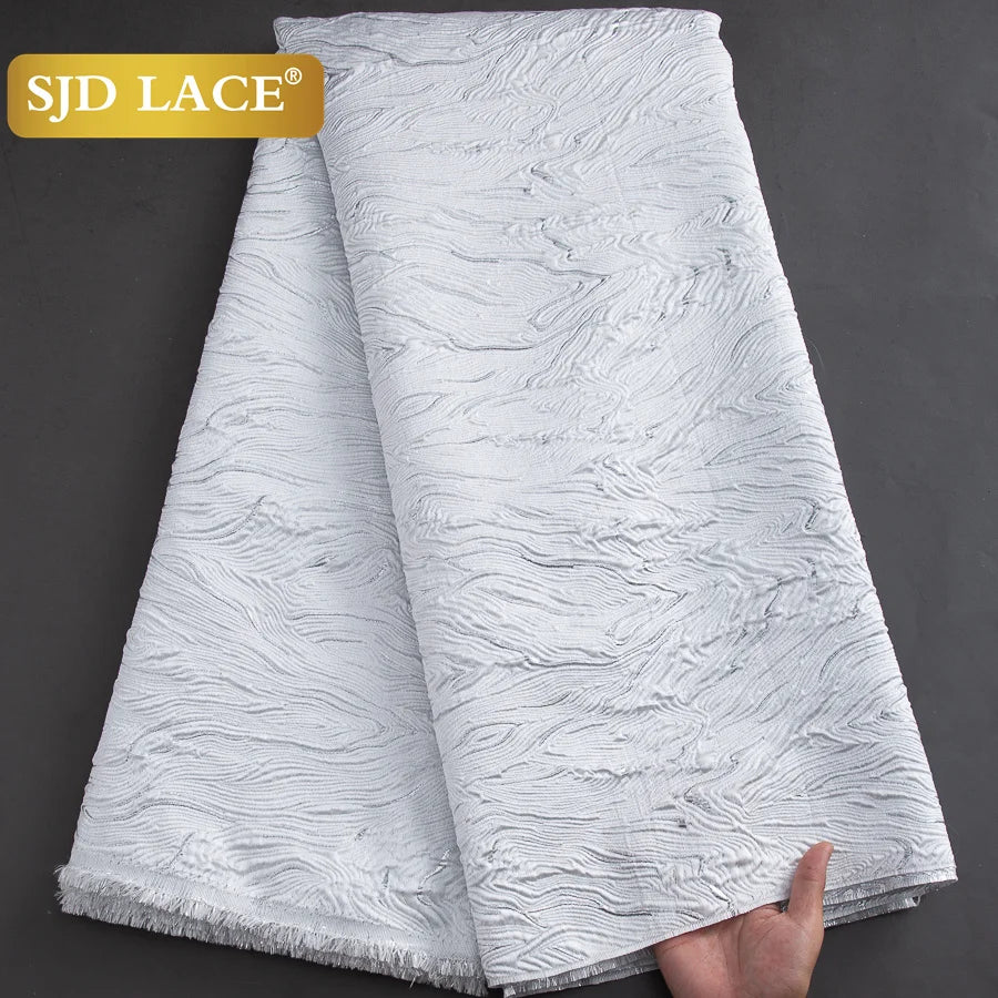 SJD LACE Afrikanische Brokat-Spitzenstoffe Französische Damastspitze 5 Yards 2026 Neueste Nigerianische Jacquard für Nähkleider für Damen Partykleid 4063