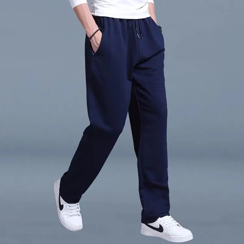 2025 neue Jogginghose Herren Trainingshose Sportbekleidung Gestrickter Trainingsanzug Sporthose Hose Weites Bein Kleidung