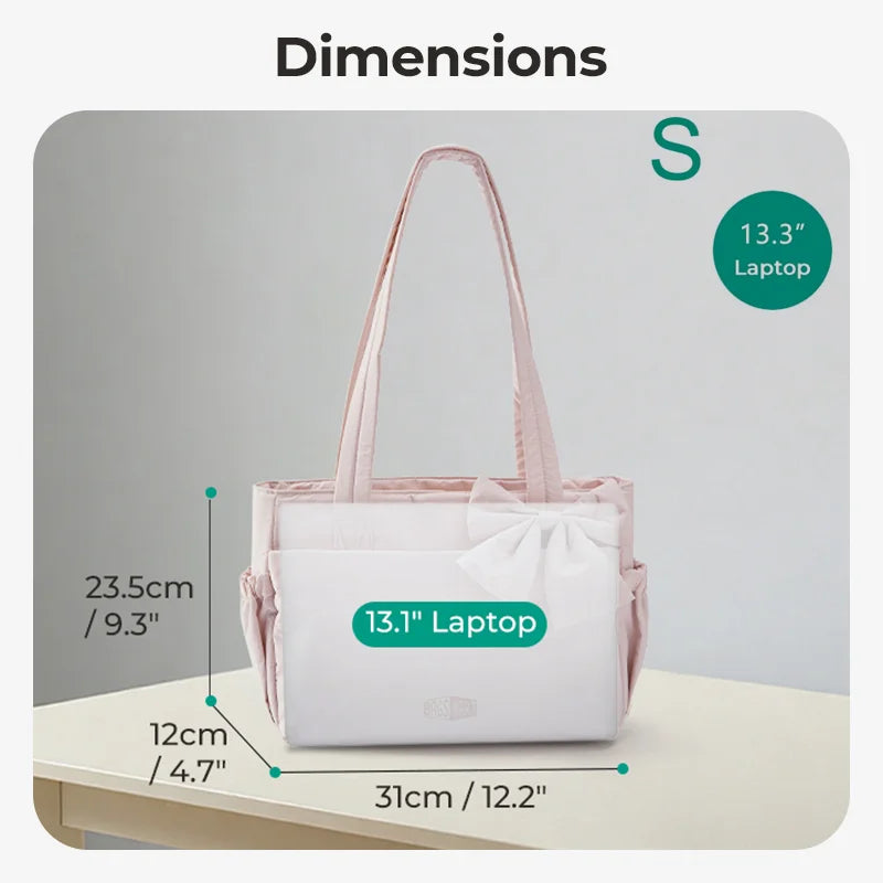 BAGSMART Sac fourre-tout trois tailles avec plusieurs poches, sac à main gonflé, sac à bandoulière décontracté, sac fourre-tout grande capacité