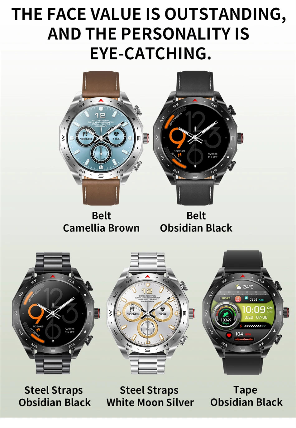 LIGE Avec écouteurs Bluetooth Casque Smartwatch Femme Moniteur d'activité Montre de sport Homme Étanche Montre intelligente Écran AMOLED