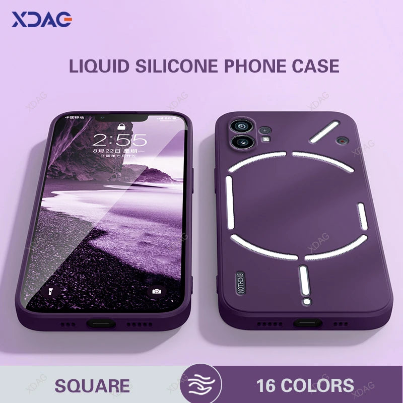 Coque de téléphone pour Nothing Phone (1) 1 One 5G A063 Housse de protection arrière en silicone liquide d'origine de haute qualité simple et tendance avec protection d'appareil photo
