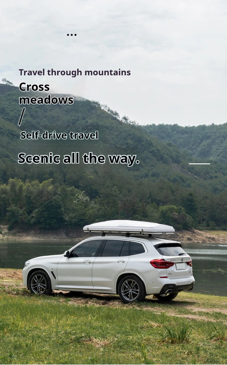 Durable Automatic Foldable Hard Top Roof Tent - For Sedan, SUV, Off-Road, Pickup & Outdoor Camping Self-Driving