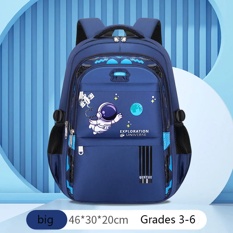Kinderrucksack Schultaschen für Jungen Astronauten-Schulrucksack Wasserdichte Grundschultasche Mochila Infantil