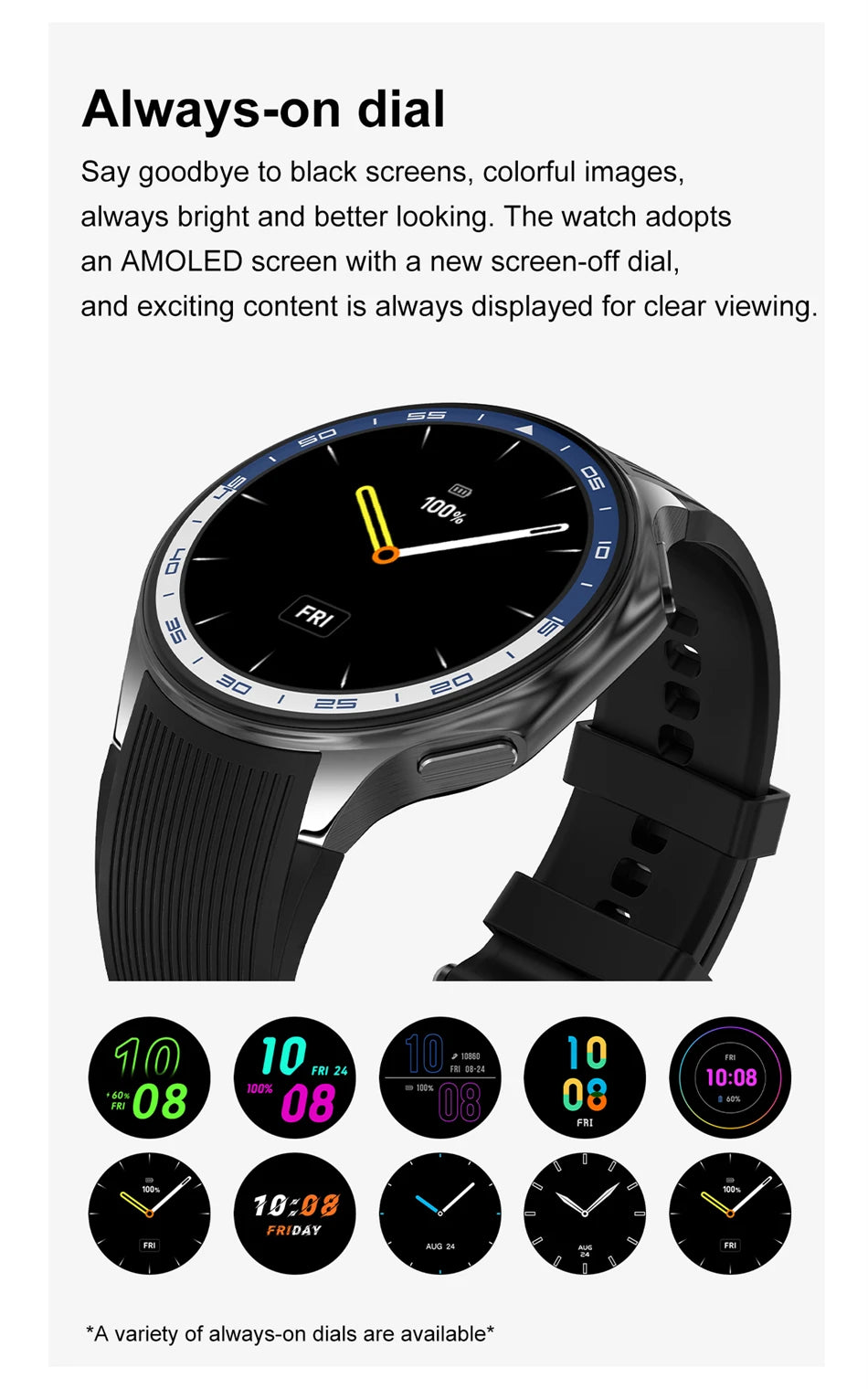 OPPO DT Watch X Montre Connectée Bluetooth avec Appel, 4 Go de Mémoire, Enregistrement, Lecture MP3+MP4, Son Surround Visuel 3D, Smartwatches Homme 2025 Nouveau