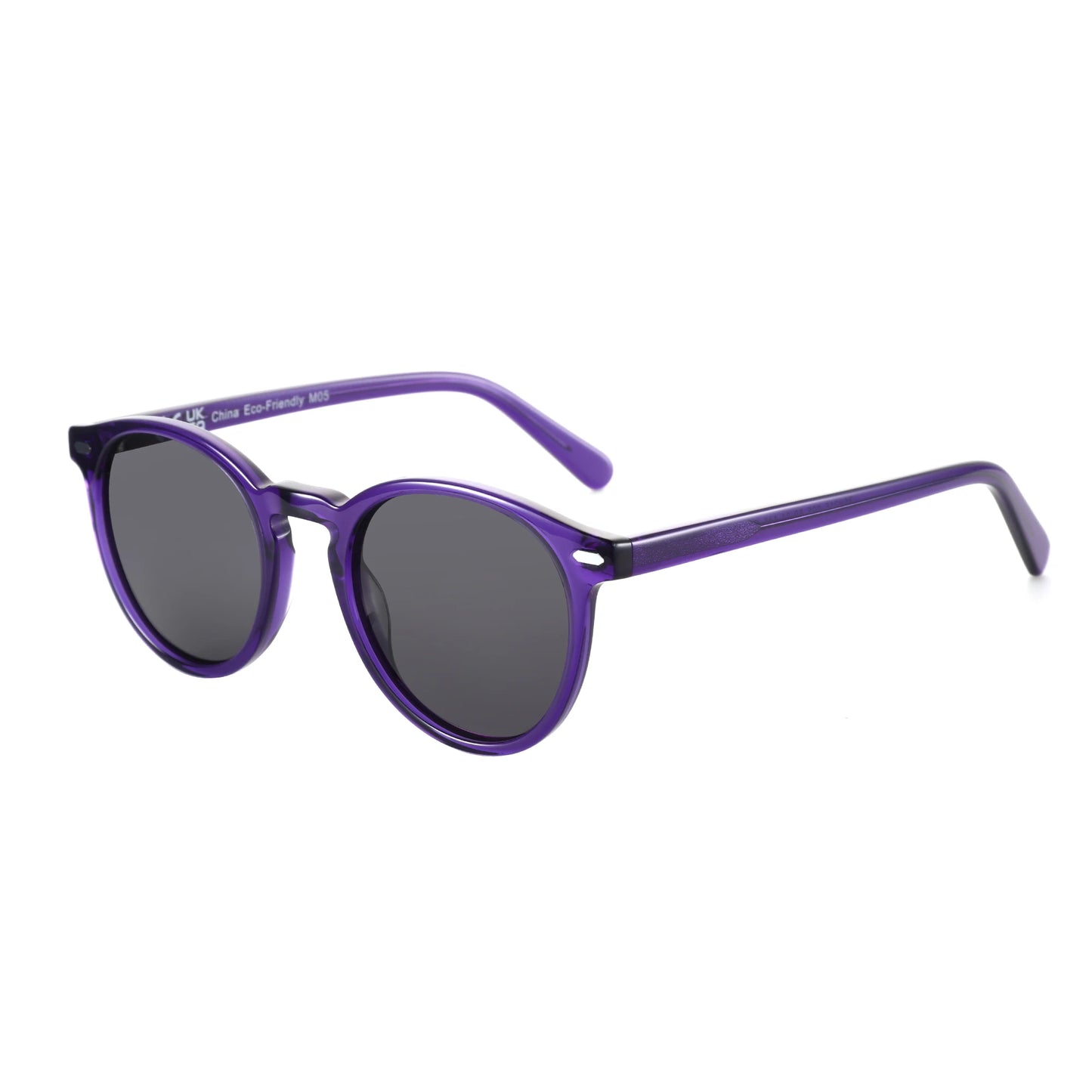 ZENOTTIC Beliebte runde Korrekturbrille für Outdoor-Enthusiastinnen, Azetat, polarisiert, UV400, Gleitsicht