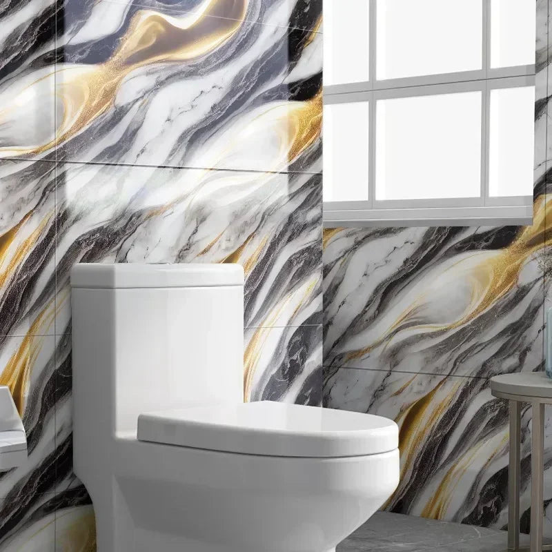 10 autocollants muraux 3D effet marbre imperméables et auto-adhésifs pour salle de bain, cuisine, rénovation de murs et de sols, décoration intérieure