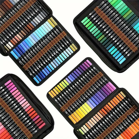 72/120/168 Farben Pinselspitzen-Marker Kunstmarker, Dual-Tip Pinselstifte, Malmarker für Malbücher, Pinselstifte für Lettering