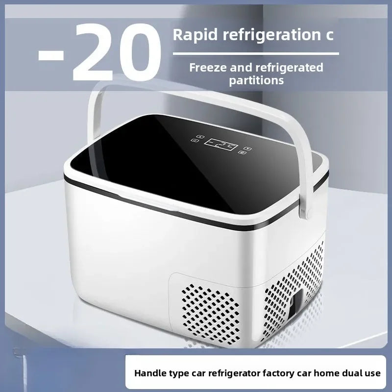 Réfrigérateur de voiture durable 18L, réfrigération domestique à double usage 12V/24V, mini réfrigérateur général pour grand camion, petit extérieur.