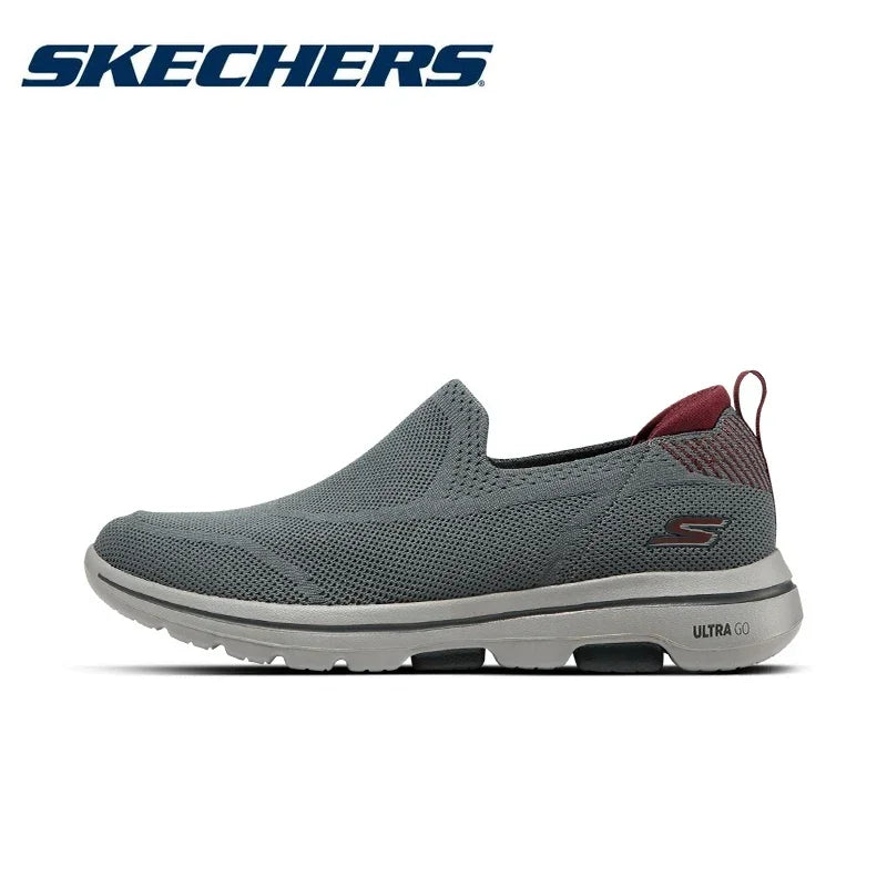 Skechers Schuhe Herren GO WALK 5 Slip-on Freizeit Outdoor Sport Walking Schuhe Herren Leicht Atmungsaktiv Einfaches An- und Ausziehen Sneaker
