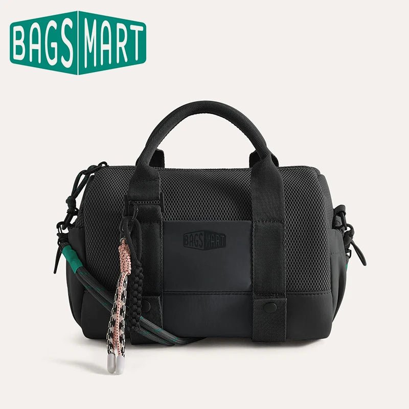 BAGSMART Boston Tasche für Damen, Mini-Reisetasche, Umhängetasche, wasserdicht, mit Nassfach, für Fitnessstudio, Reisen, Alltag, Strand, Wochenendausflug