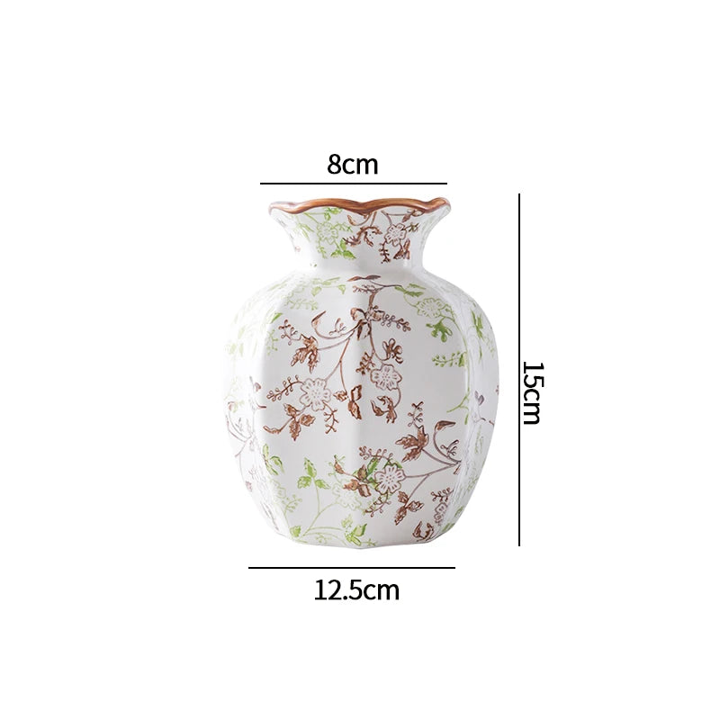Vase à fleurs en céramique, Centre de table décoratif, Vase esthétique, Vases pour plantes hydroponiques, Ornement de bureau, Décoration d'intérieur