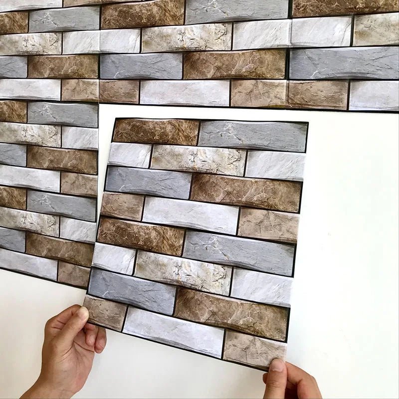 10/20Pcs Peel and Stick Tile Backsplash Thicker Design Marble Tiles 12"X12" Stick on Backsplash Self Adhesive Tiles for Any Room