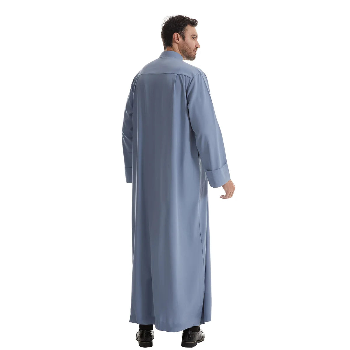 Muslimische Männer Jubba Thobe Langes Gewand Saudi-Islamisch Muslimische Kleidung Abaya Kaftan Islam Dubai Arabisches Kleid Eid Djellaba Dishdasha