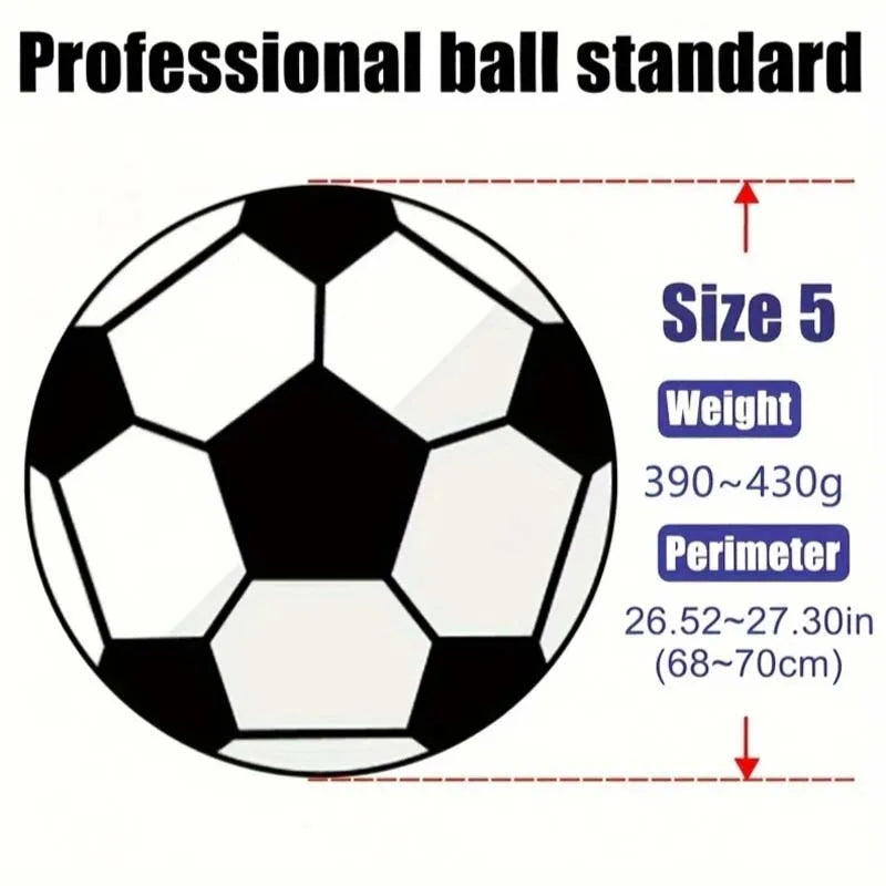 High Quality Soccer Balls Official Size 5 Pu Material Seamless Goal Team Outdoor Match Game Football Training Ballon De Foot
