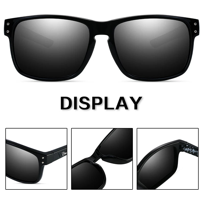 Lunettes de soleil homme, nouvelle collection, lunettes de soleil carrées polarisées, lunettes de protection solaire TR90 avec protection UV