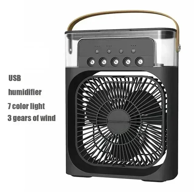 Top-Angebot! Zuhause - Tragbarer Ventilator Klimaanlage: 3-in-1 Design mit Luftbefeuchter USB Elektrisches LED Nachtlicht