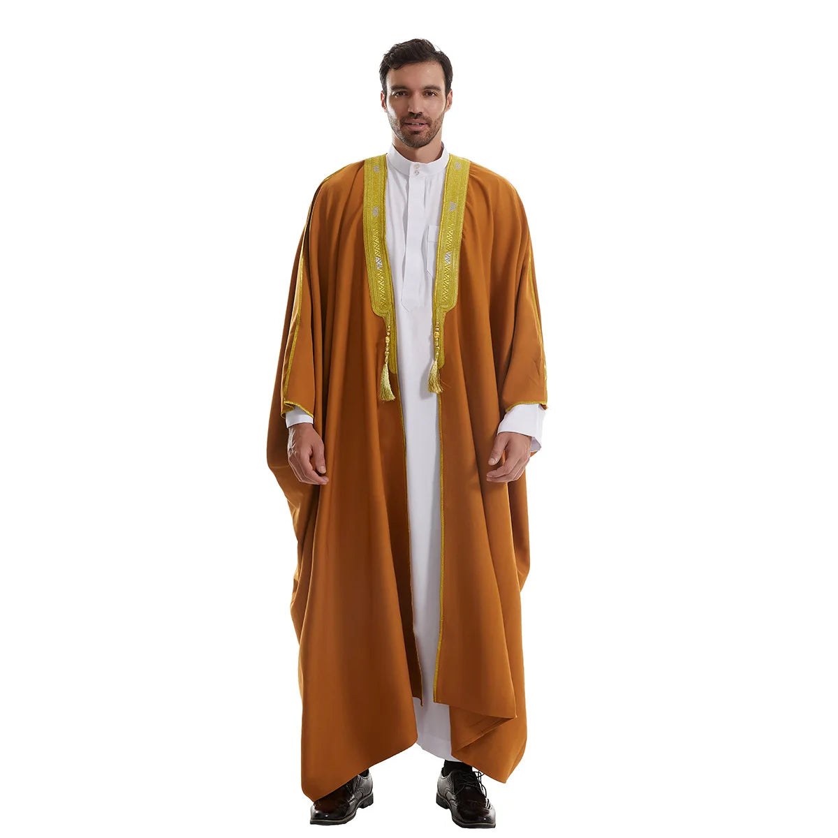 Eid Muslim Men Jubba Thobe Dishdasha Open Abaya Islamic Ramadan Cardigan Robe Saudi Arabic Musulman Caftan Dubai Djellaba