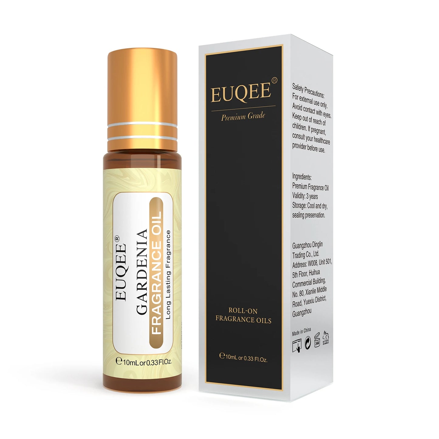 EUQEE 10ml Damen Roller Duftöl – Kokosnuss Vanille Bubble Gum Bright Crystal Bombshell Midnight Rose Angel Aromaöle
