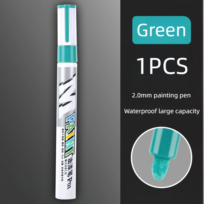 Stylo de retouche pour rayures de voiture, marqueur de peinture étanche, entretien des pneus de voiture, automobile, noir, blanc, rouge, argent