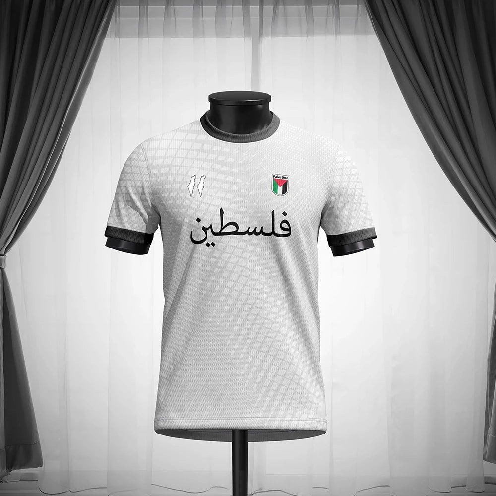 Palästina Fußballtrikot T-Shirts Sommer Mode Kurzarm Palästinensische Flagge 3D-Druck T-Shirt Casual O-Neck Locker Herren Tee Tops