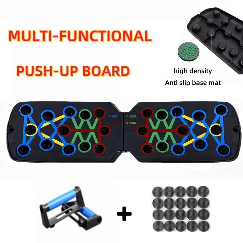 Planche de pompes multifonctionnelle - Équipement de fitness et de musculation, ensemble d'exercices à domicile, barre de pompes pliable, appareil de résistance