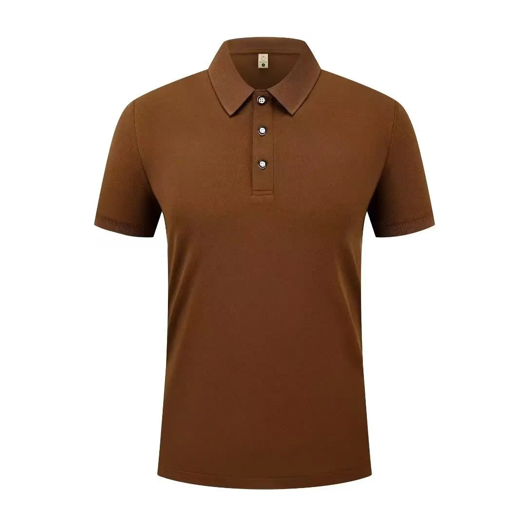 Summer Casual Sports Quick-drying Lapel Short-sleeved POLO Shirt 23 Solid Color Shirt Cycling Suit Fitness Suit For Men S-4XL